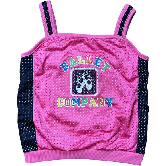 Ballet Company Y2K Pink Blockcore Jersey Tank Top - Picture 1 of 4